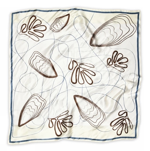 SNEAKY FOX MELODY SILK SCARF BUTTERCREAM